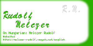 rudolf melczer business card